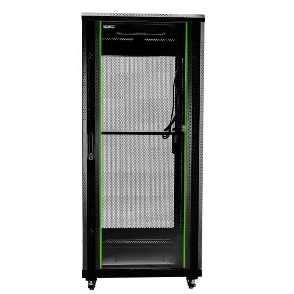 [UFX-42U-800*1000] UniFlex Floor Standing Rack 42U 800*1000mm with 4-fans, side locks and vertical cable management خزائن يوني فليكس