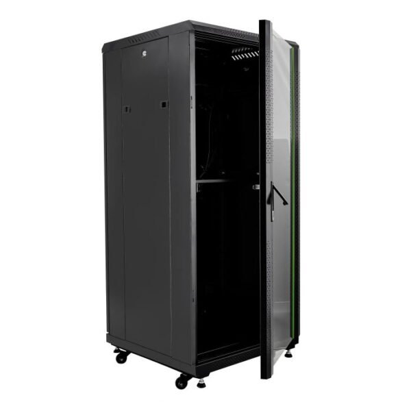 ⁦[UFX-42U-800*1000] UniFlex Floor Standing Rack 42U 800*1000mm with 4-fans, side locks and vertical cable management خزائن يوني فليكس⁩ - الصورة ⁦3⁩