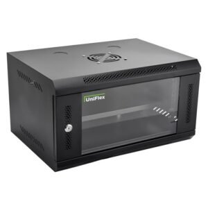 [UFX-6U-600*450] UniFlex Wall Mount Rack 6U 600*450mm with 1-fan and side locks
