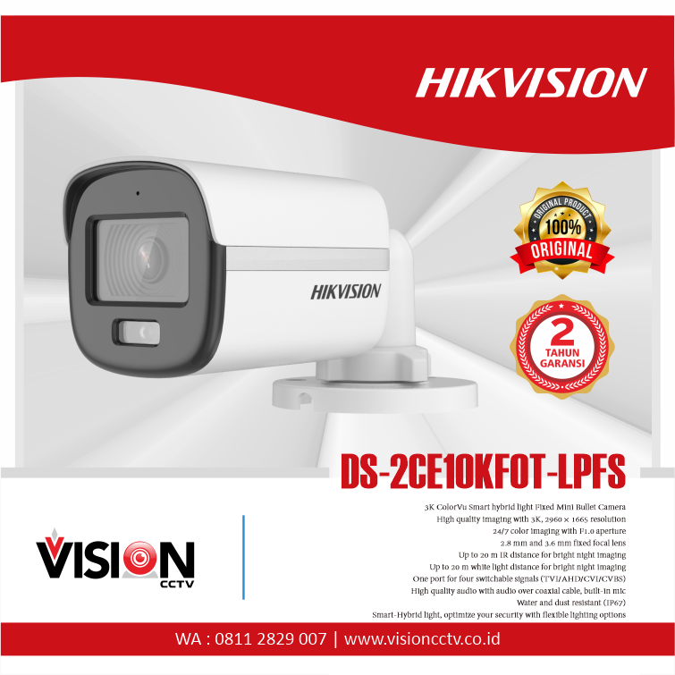 هيكفيجن DS-2CE10KF0T-LPFS-B36 منتج تقني - متجر إبتكار