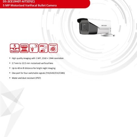 Hikvision DS-2CE19H0T-AIT3ZF - Genuine Product