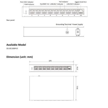 Hikvision DS-3E1309P-EI - Genuine Product
