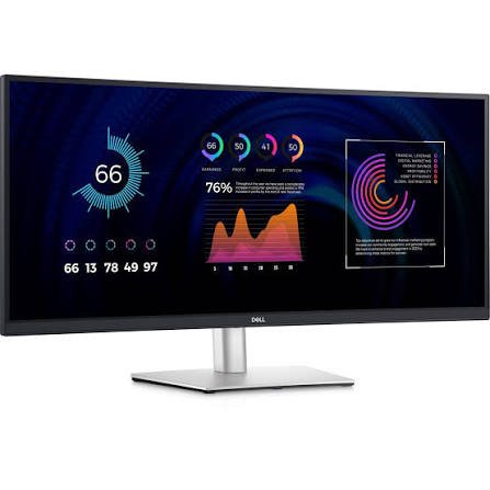 Dell P3426WEB 34-inch Curved Video Conferencing Monitor with USB-C 90W Hub — شاشة ديل 34 بوصة منحنية للمؤتمرات