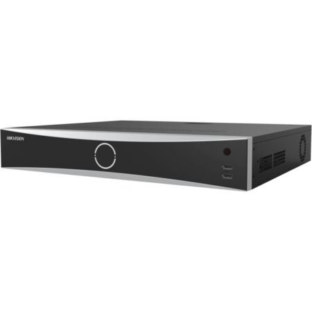 مسجل شبكي Hikvision DS-7732NXI-I4/16P/S — 32 قناة 4K AcuSense، 16 منفذ PoE (≤200 واط)، 4 أقراص SATA حتى 64 تيرابايت، 256 ميجابت/ث، H.265+، 1.5U